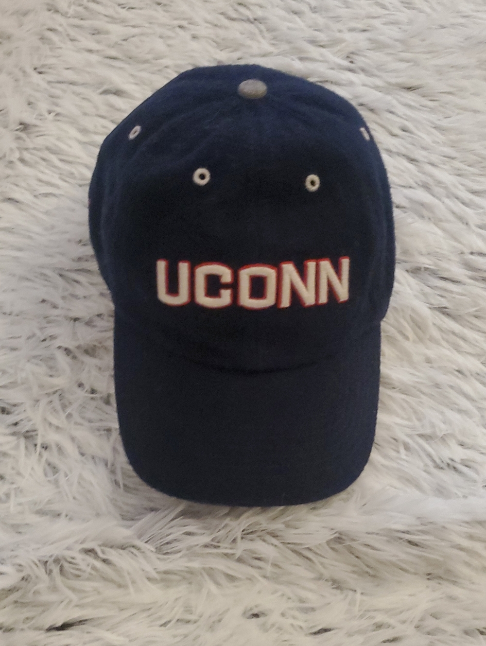 UCONN Navy Blue Embroidered Baseball Cap - University Logo